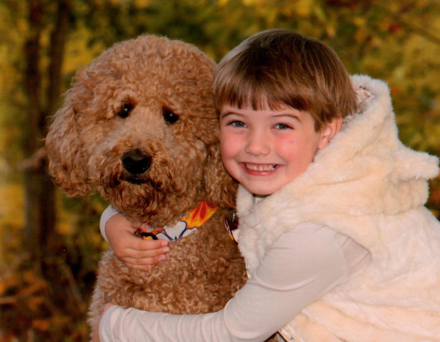 Goldendoodle store with kids