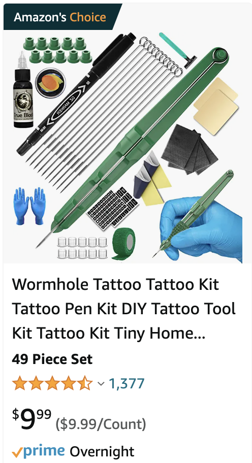 Hand Poke Tattoo Kit  Red 20  Tattoo Unleashed